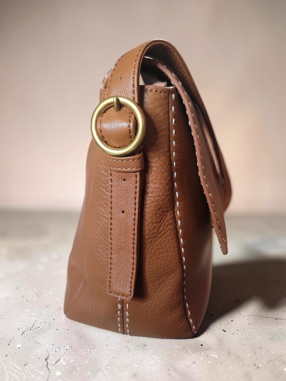 Hobo Austin Tan Leather Shoulder Bag Like New With Dustbag - Picture 6 of 12
